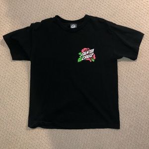 Black Santa Cruz Skateboards Tee Youth Large